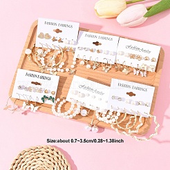 6Sets Alloy & Plastic Pearl Earring Sets&nbsp;EJEW-FS0001-25
