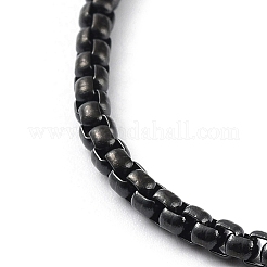 Ion Plating(IP) 304 Stainless Steel Box Chain Necklace for Women&nbsp;NJEW-C011-02B