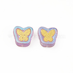 Electroplate Transparent Handmade Lampwork Beads&nbsp;X-LAMP-Q032-04A
