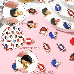 60Pcs 12 Styles Zinc Alloy Enamel Sport Connector Charms&nbsp;FIND-CJ0003-78