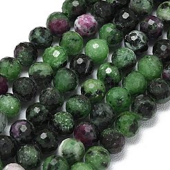 Natural Ruby in Zoisite Beads Strands&nbsp;G-B165-A04-6mm
