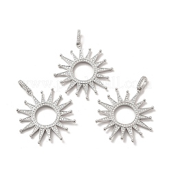 Rack Plating Eco-Friendly Brass Micro Pave Cubic Zirconia Pendants&nbsp;KK-A177-06P