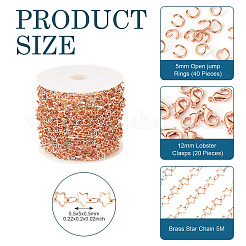 DIY Brass Star & Oval Link Chains Necklaces & Bracelets Making Kits&nbsp;DIY-TA0011-17