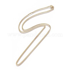 304 Stainless Steel Curb Chain Necklaces&nbsp;NJEW-L162-01C-G