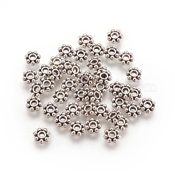 Tibetan Style Alloy Daisy Spacer Beads&nbsp;TIBEB-S039-047AS-NR
