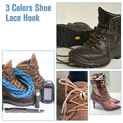 30 Sets 3 Colors Alloy Boot Lace Hooks&nbsp;FIND-DC0005-85