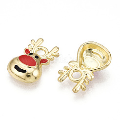 Golden Plated Alloy Enamel Charms&nbsp;ENAM-D040-E01-G