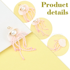 Natural Shell & Glass Pearl Big Pendants&nbsp;PALLOY-FS00031