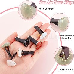 6Pcs Heart Gemstone Car Air Vent Clips&nbsp;AJEW-PH00496-05