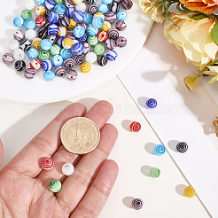 120pcs Handmade Millefiori Glass Round Beads&nbsp;LK-PA0001-05