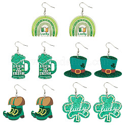 5Pairs Iron Dangle Earrings&nbsp;EJEW-TA00614