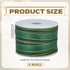 22~25 Yards Solid Color Organza Ribbons&nbsp;SRIB-LP0001-10E
