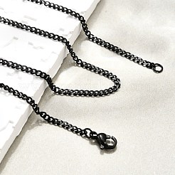 304 Stainless Steel Curb Chain Necklaces&nbsp;NJEW-L162-01A-B