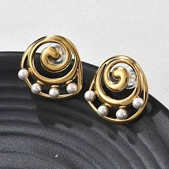 304 Stainless Steel Stud Earrings&nbsp;EJEW-R020-02G-02