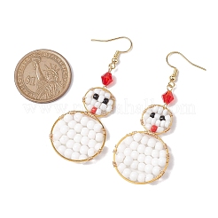 Glass Seed Bead Dangle Earring&nbsp;EJEW-TA00533