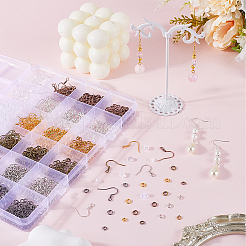 DIY Plastic Ear Nuts & Brass Earring Jewelry Making Finding Kits&nbsp;DIY-SP0003-20
