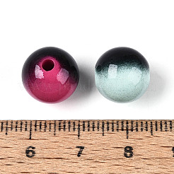 Spray Painted Opaque Acrylic Round Beads&nbsp;SACR-T018-22M