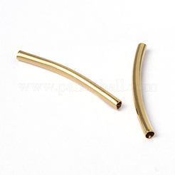 Brass Curved Tube Beads&nbsp;X-EC0582X25mm-NFG