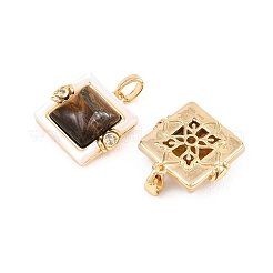 Natural Tiger Eye and Freshwater Shell Pendants&nbsp;KK-H538-24C-G
