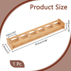 6-Hole Bamboo Shot Glasses Holder&nbsp;AJEW-WH0010-88