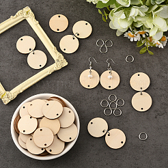 100Pcs Undyed Unfinished Wood Links&nbsp;DIY-SP0005-50