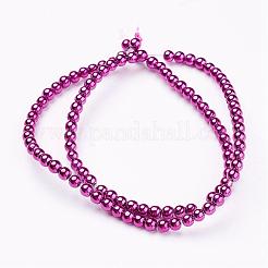 Non-magnetic Synthetic Hematite Bead Strands&nbsp;G-P262-19-4mm-03