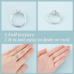 1Pc 925 Sterling Silver Finger Ring Components&nbsp;FIND-GO0002-65