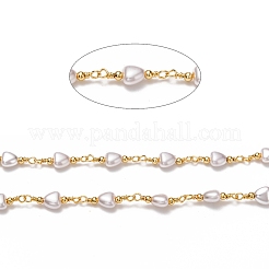 3.28 Feet Handmade Brass CCB Plastic Link Chains&nbsp;X-CHC-I036-55G