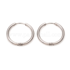 Tarnish Resistant 201 Stainless Steel Huggie Hoop Earrings&nbsp;EJEW-L250-01K-P