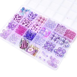 DIY Pink & Blue & Lavender Series Bracelets Making Kit&nbsp;DIY-FS0008-33