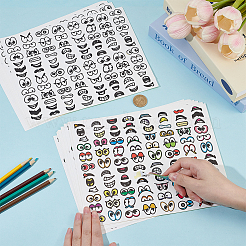 2Bags 2 Colors Eye Paper Self-adhesive Stickers&nbsp;DIY-OC0015-08
