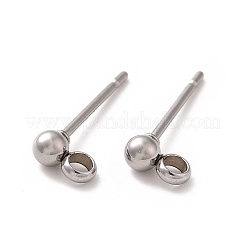 Non-Tarnish 304 Stainless Steel Ear Stud Components&nbsp;STAS-F227-18A-P