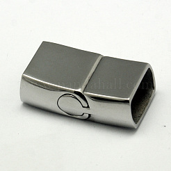 Tarnish Resistant 304 Stainless Steel Magnetic Clasps with Glue-in Ends&nbsp;STAS-I011-12