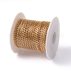 Ion Plating(IP) 304 Stainless Steel Twisted Chain Curb Chains&nbsp;CHS-L014-04G