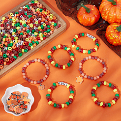 DIY Alloy Enamel & Plastic Beads Bracelets Making Kits&nbsp;DIY-AR0004-32