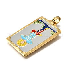 Tarot 304 Stainless Steel Enamel Pendants&nbsp;STAS-M119-07O-G