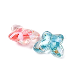Transparent Resin & Natural Shell Beads&nbsp;RESI-B039-04