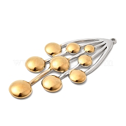 Two Tone 304 Stainless Steel Big Pendants&nbsp;STAS-B120-01GP-03