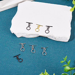 7Pcs Ring Brass Toggle Clasps&nbsp;KK-TADJ0001-22