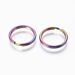Ion Plating(IP) 304 Stainless Steel Split Key Rings&nbsp;LS-STAS-G201-08A-M