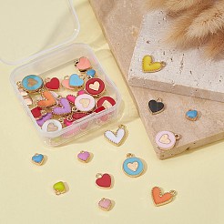 40Pcs 4 Style Alloy Enamel Charms&nbsp;ENAM-YW0003-07