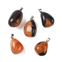 Natural Dyed & Heated Agate Tumbled Stone Pendants&nbsp;GG-K002-07