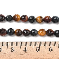 Three-Color Natural Tiger Eye Beads Strands&nbsp;G-L642-F08-6mm