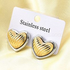 304 Stainless Steel Stud Earrings&nbsp;EJEW-D308-04B-PG