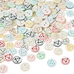 200Pcs 2-Hole Resin Buttons&nbsp;BUTT-TA0001-60C