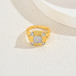 Brass Micro Pave Cubic Zirconia Finger Rings for Women&nbsp;GF8106-1