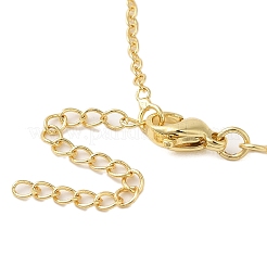Brass Micro Pave Clear Cubic Zirconia Girls and boys Pendant Necklaces for Valentine's Day&nbsp;NJEW-K381-01C-G