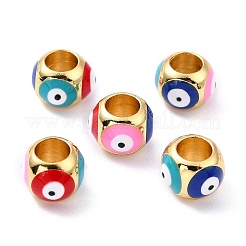 Real 18K Gold Plated Brass European Beads&nbsp;KK-A155-28G-A