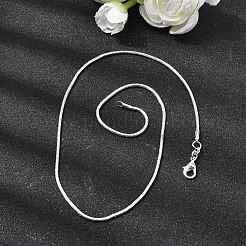 Brass Round Snake Chain Necklaces&nbsp;NJEW-BB10864-16