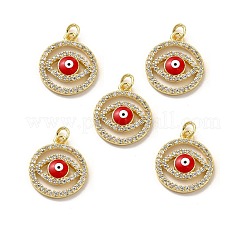 Brass Micro Pave Cubic Zirconia Pendants&nbsp;KK-E068-VB282-2